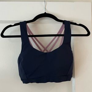 Lululemon Navy and Mauve Sports Bra